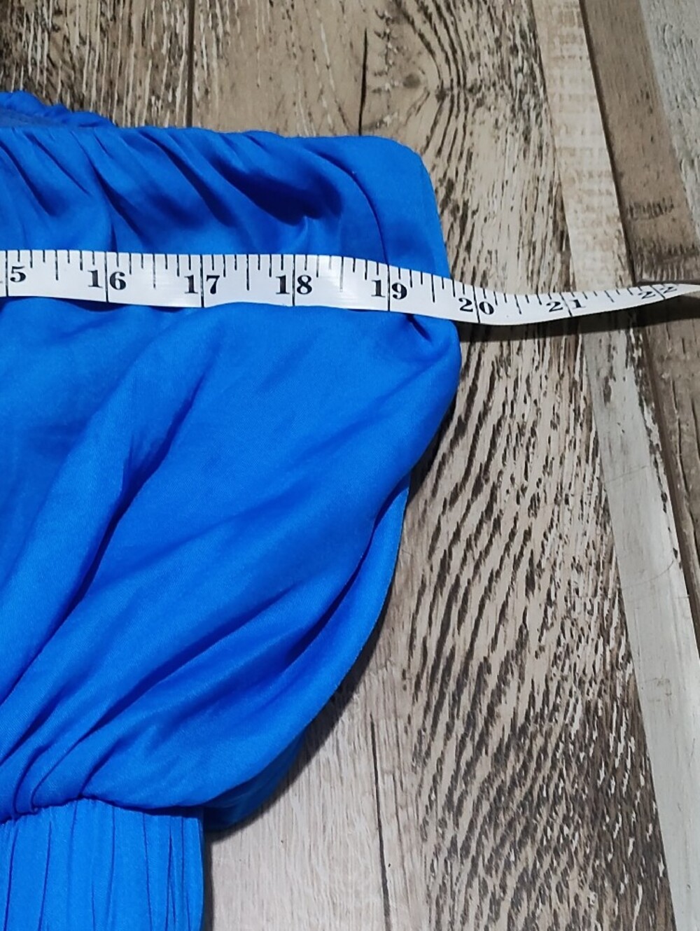 DO+BE Royal Blue One-Shoulder Smocked Waist Dress - Picture 6 of 10